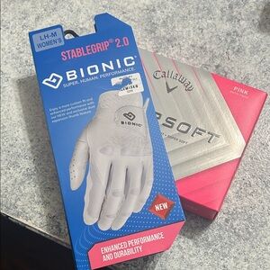 Callaway Pink Supersoft Golf Balls and Bionic White Glove